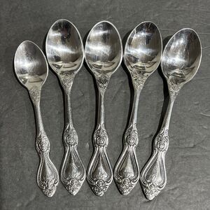 Stanley Roberts SRB269 Stainless Flatware 5 Spoons Garden Floral Rose Korea